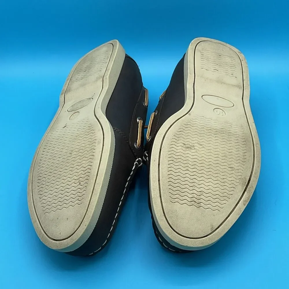 Merona Mens BROWN Boat Shoes Size 10,EUC